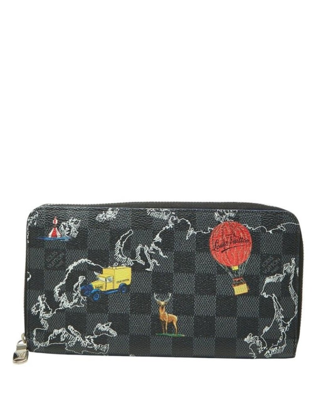 Louis Vuitton Damier Graphite Zippy Organizer NM Map Wallet Leather
